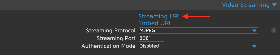 Screenshot showing Fast Network Cam mode